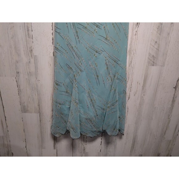 Believe Woman Light Blue Deep V-Neck Dress Size 6 Flutter Sleeve Y2K - Picture 2 of 6